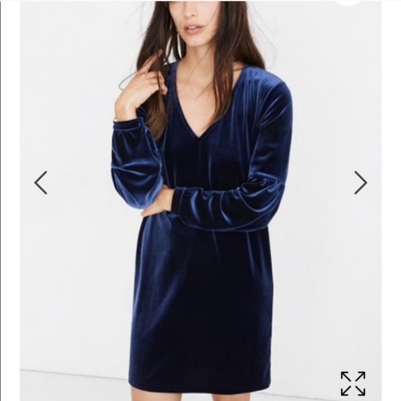 Madewell Dresses & Skirts - NWT Madewell Velvet Balloon sleeve Dress